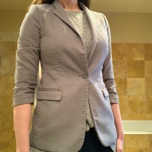 Light Grey 3/4 sleeve blazer